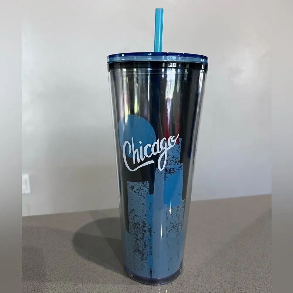 Starbucks Chicago Acrylic 24oz Cold Tumbler with Straw